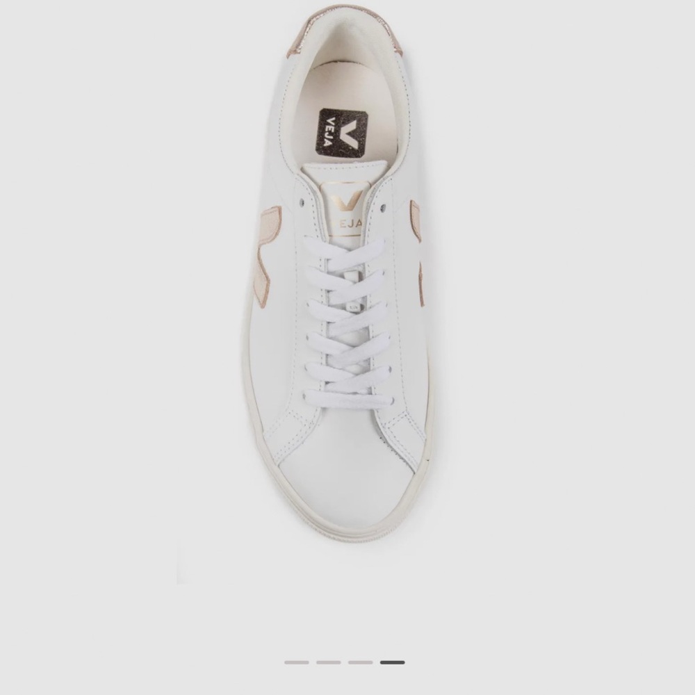 Veja White and Gold Sneakers - Picture 10 of 10